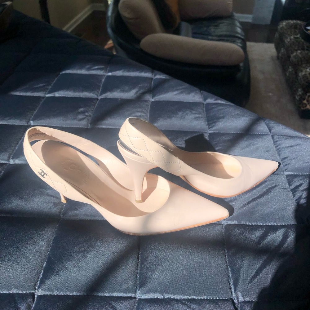 Chanel light pink sling-back pumps - size 38